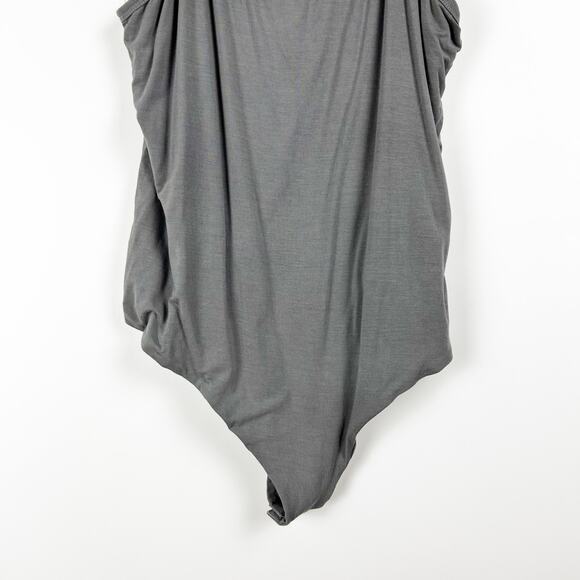 Hey You Cheeky Bodysuit Gray Basic Layering Spaghetti Strap Womens Size XL - Picture 5 of 11
